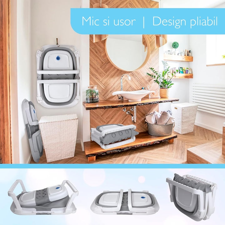 Cadita Pliabila Dublu Bebelusi cu Pernuta KidProtect Smally Cadita Pliabila Dublu Bebelusi cu Pernuta KidProtect Smally